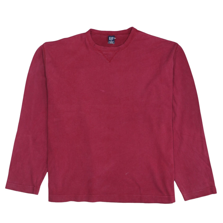GAP Mens Red Cotton Crew Neck Pullover Sweatshirt XL