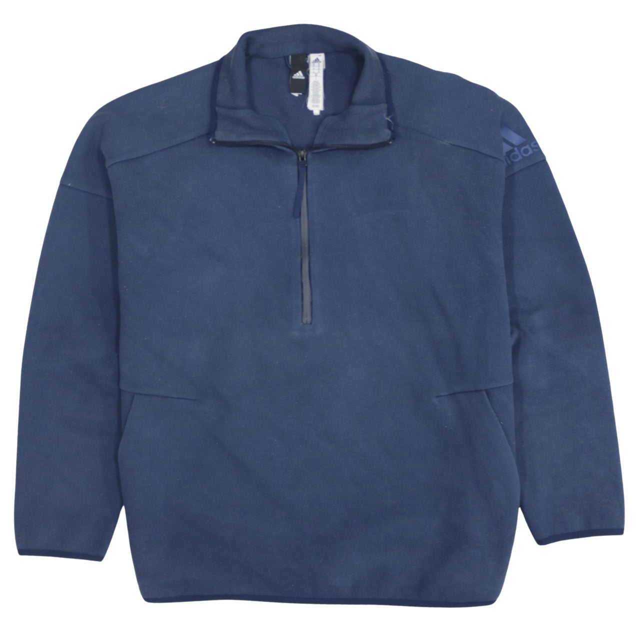 Adidas Men's Blue 1/2 Zip Fleece Pullover Sweatshirt Size M