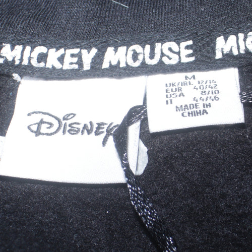 Disney Women's Black Mickey Mouse Hooded Pullover Sweatshirt Size M