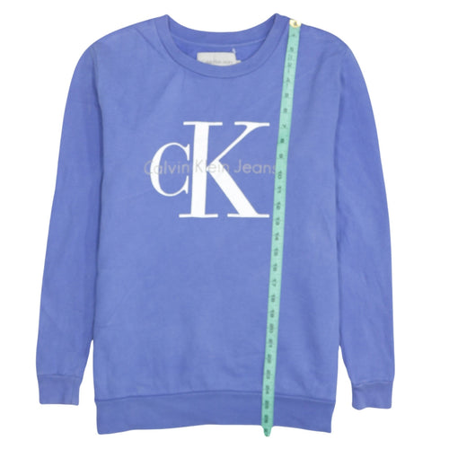 Calvin Klein Jeans Men's Blue Logo Pullover Sweatshirt M