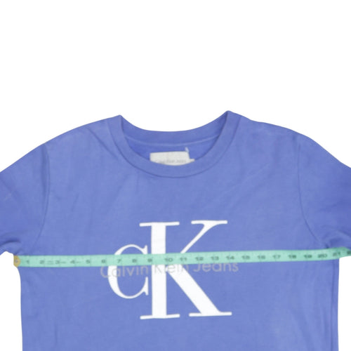Calvin Klein Jeans Men's Blue Logo Pullover Sweatshirt M