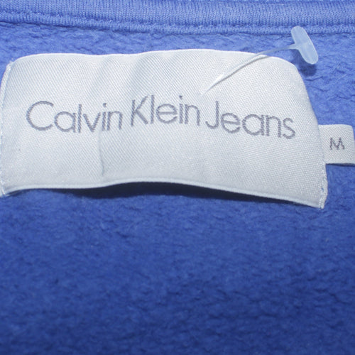 Calvin Klein Jeans Men's Blue Logo Pullover Sweatshirt M