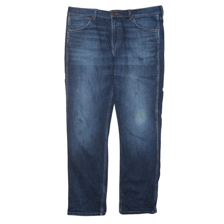 Wrangler Men’s Blue Greensboro Regular Straight Jeans 36x32 Denim