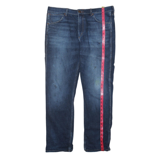 Wrangler Men’s Blue Greensboro Regular Straight Jeans 36x32 Denim