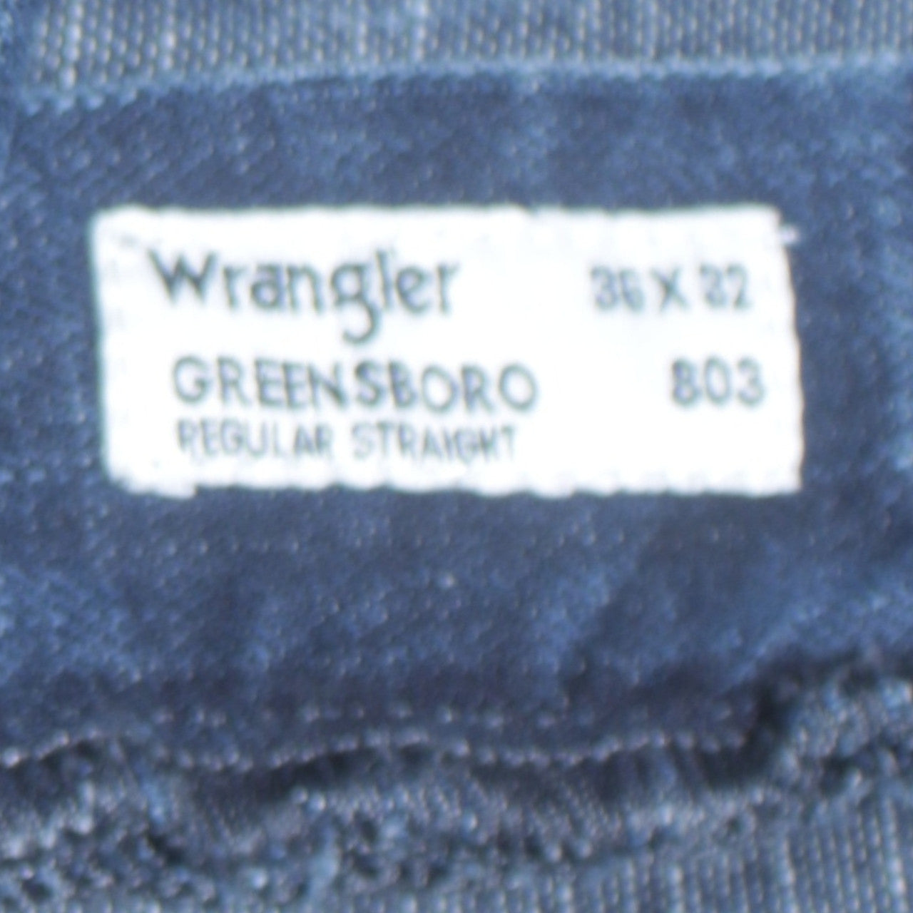 Wrangler Men’s Blue Greensboro Regular Straight Jeans 36x32 Denim