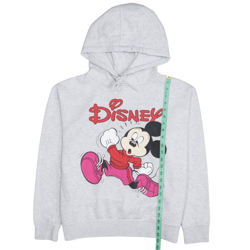 Primark Disney Women Grey Hoodie Medium Mickey Mouse Print
