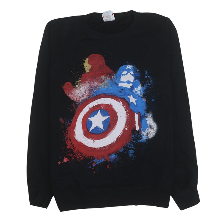 Marvel Civil War Captain America Black Men's 2XL Pullover Sweatshirt