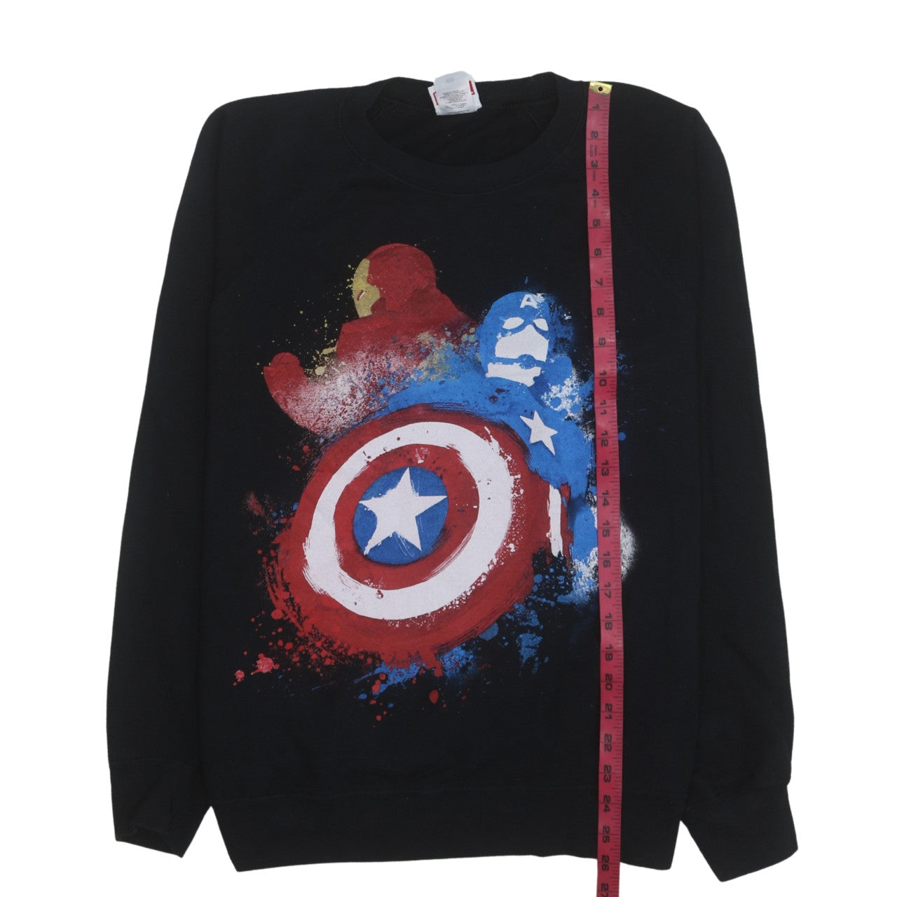 Marvel Civil War Captain America Black Men's 2XL Pullover Sweatshirt