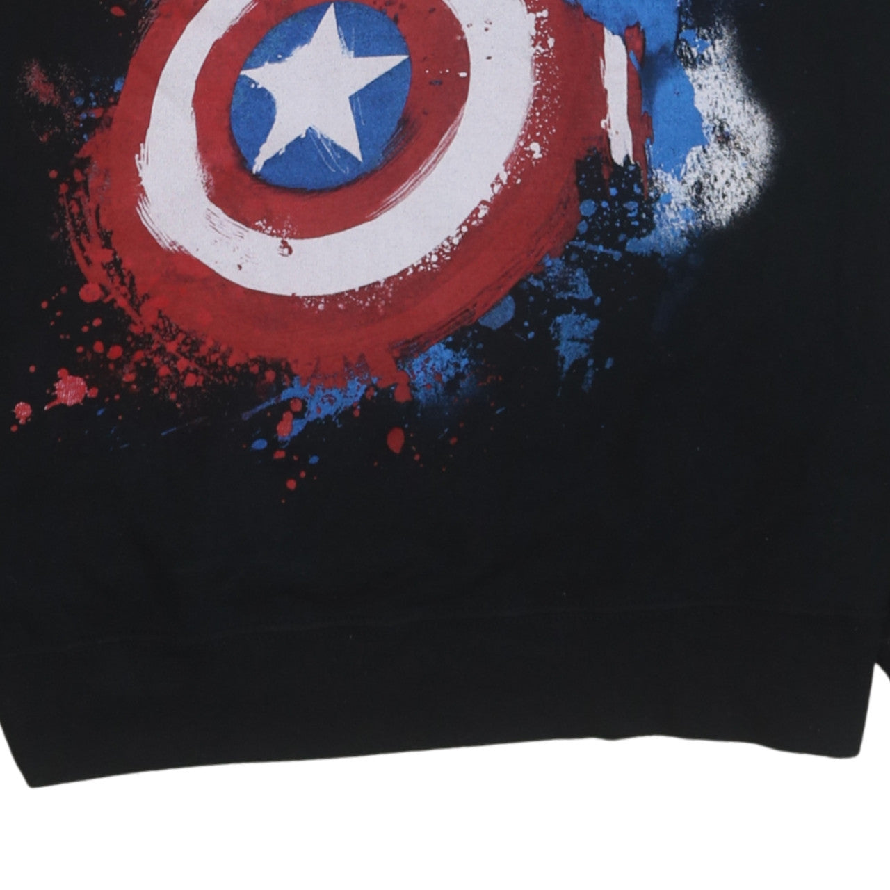 Marvel Civil War Captain America Black Men's 2XL Pullover Sweatshirt