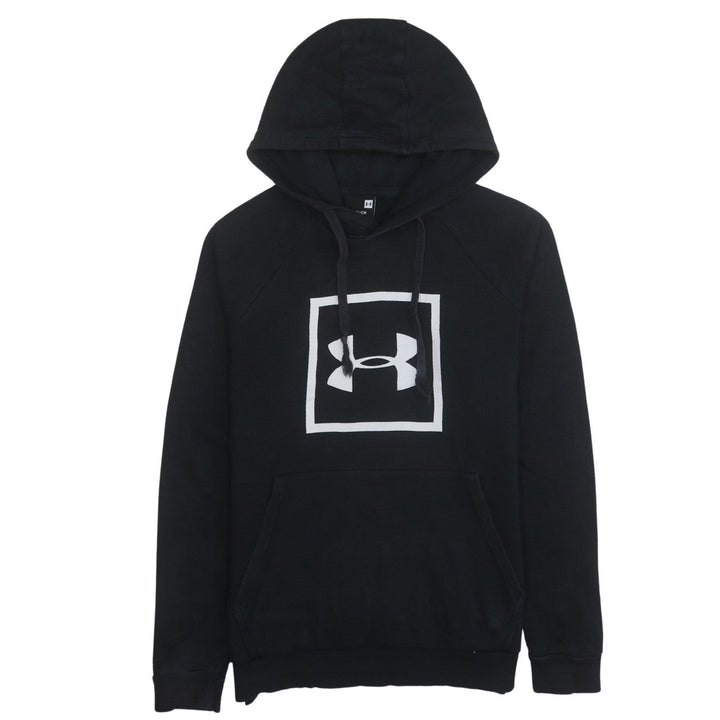 Under Armour Boys Black Pullover Hoodie Small Logo Fleece Sweatshirt