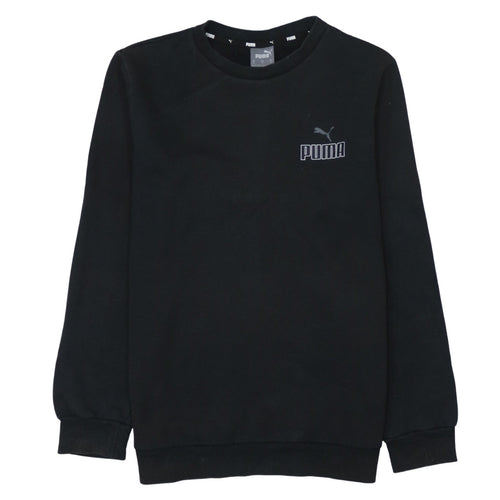 Puma Men’s Black Small Pullover Crew Neck Logo Sweatshirt