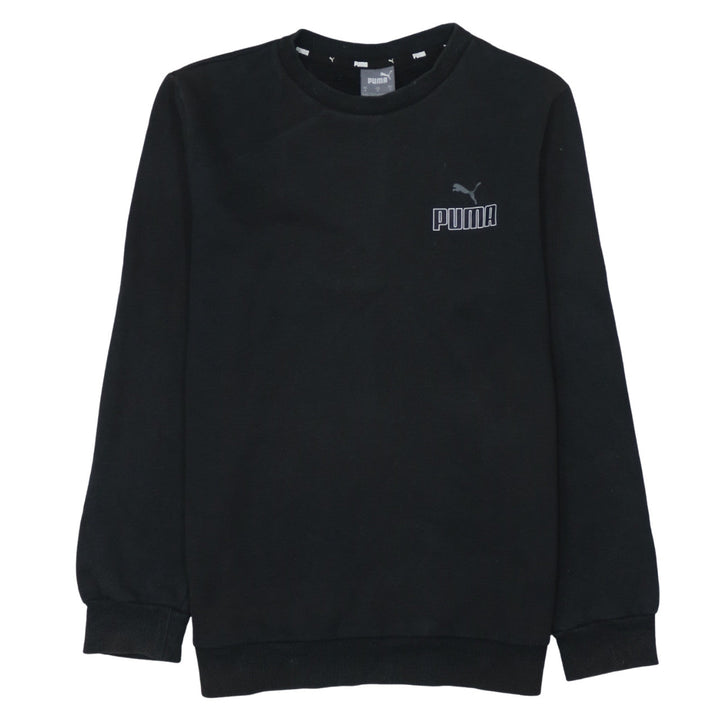 Puma Men’s Black Small Pullover Crew Neck Logo Sweatshirt