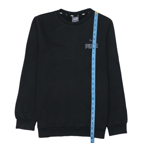 Puma Men’s Black Small Pullover Crew Neck Logo Sweatshirt