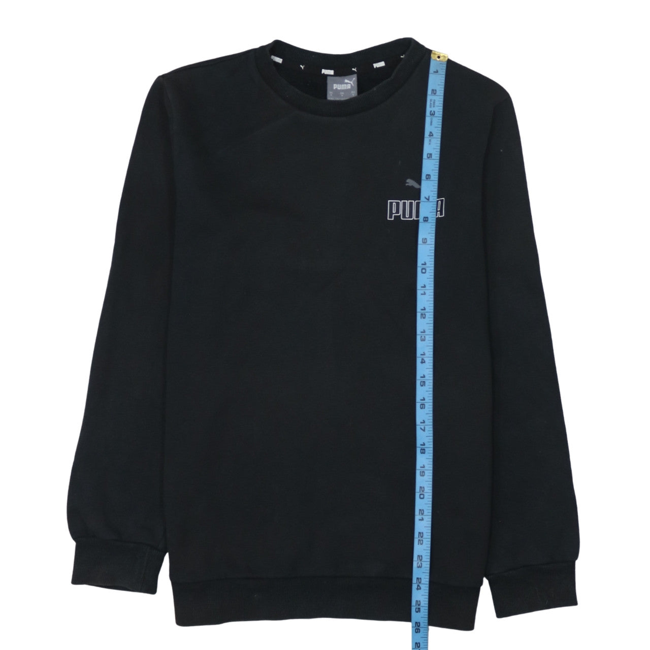 Puma Men’s Black Small Pullover Crew Neck Logo Sweatshirt