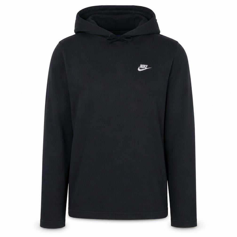 Front view of Nike Men's Black Pullover Hoodie Small Regular Fit Cotton