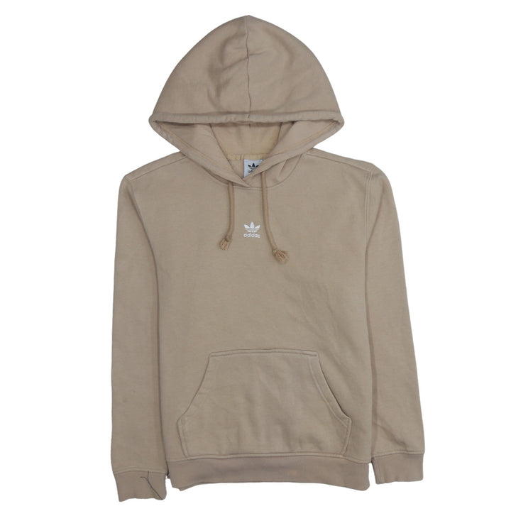 Adidas Womens Beige Pullover Hoodie Medium Cotton Blend Casual