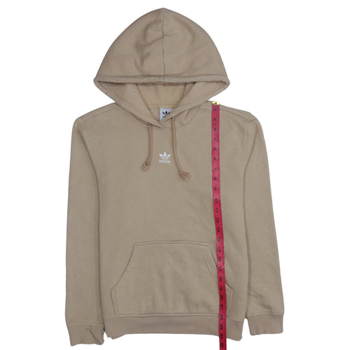 Adidas Womens Beige Pullover Hoodie Medium Cotton Blend Casual