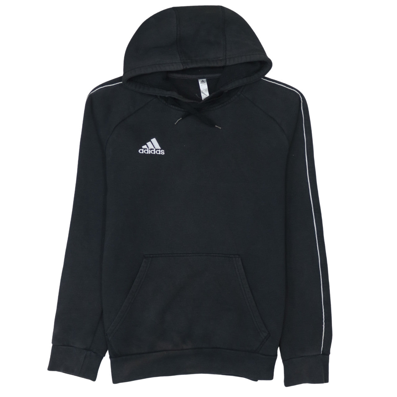 adidas Men's Black Small Pullover Hoodie Fleece Sweatshirt