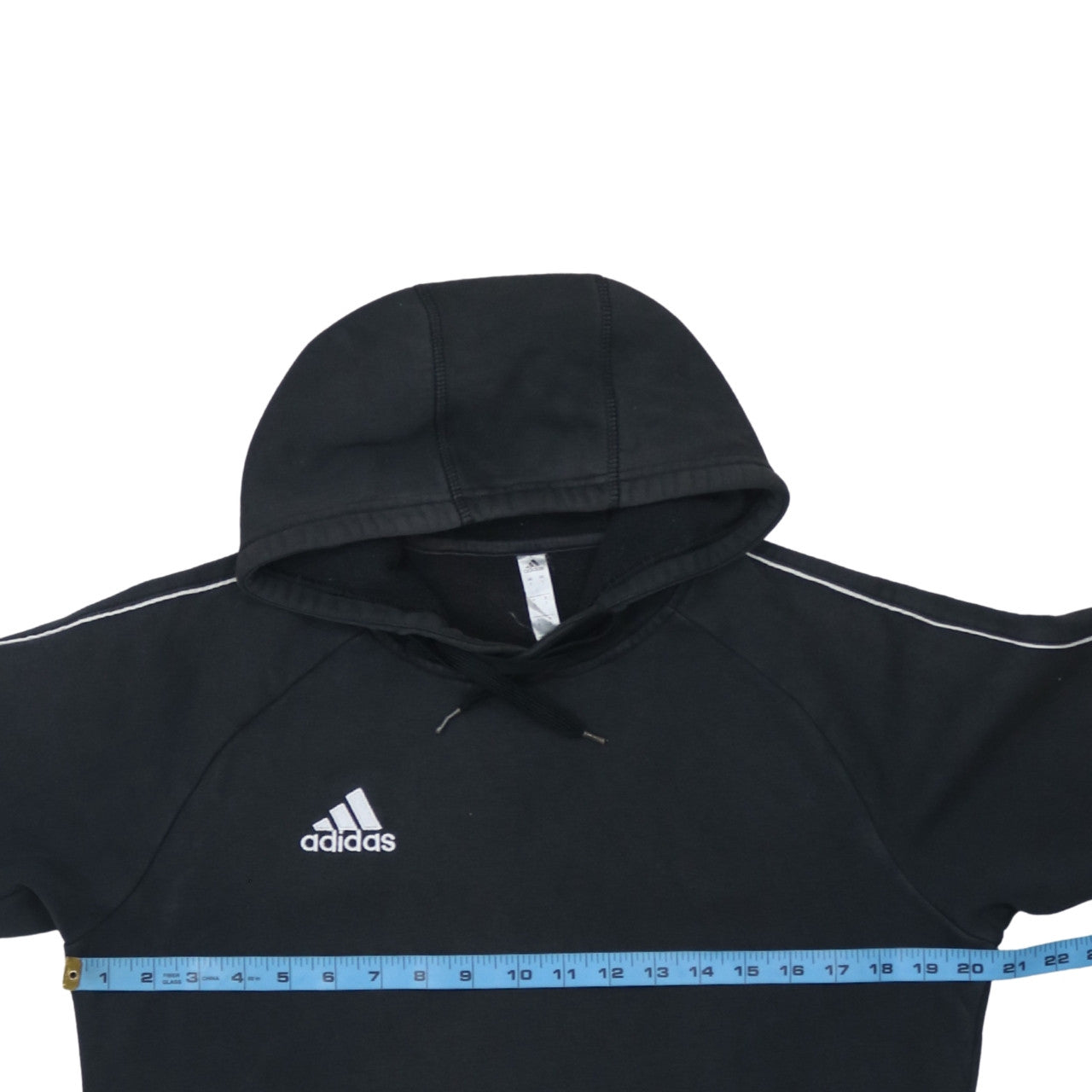 adidas Men's Black Small Pullover Hoodie Fleece Sweatshirt