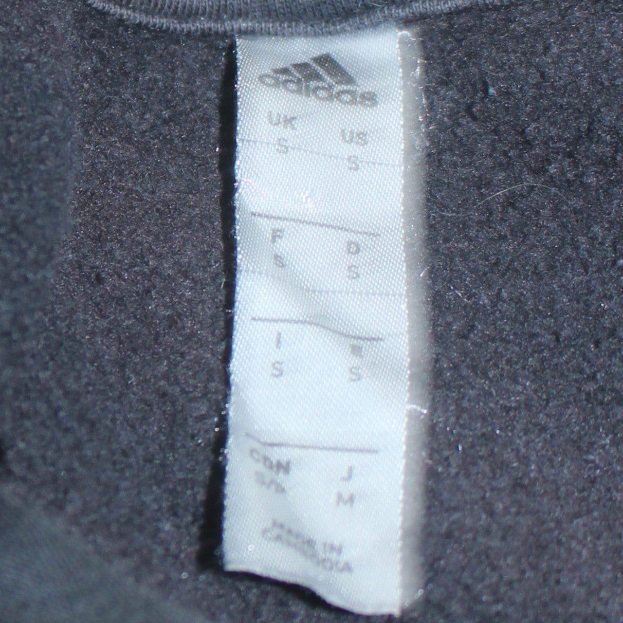 adidas Men's Black Small Pullover Hoodie Fleece Sweatshirt