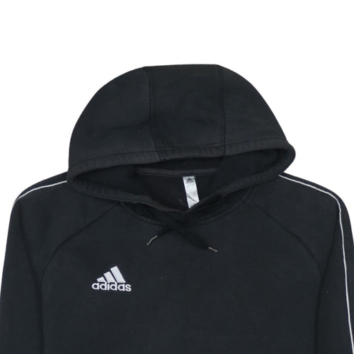 adidas Men's Black Small Pullover Hoodie Fleece Sweatshirt