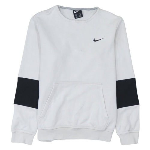 Nike Men's White Crew Neck Pullover Sweatshirt M Sports Fleece