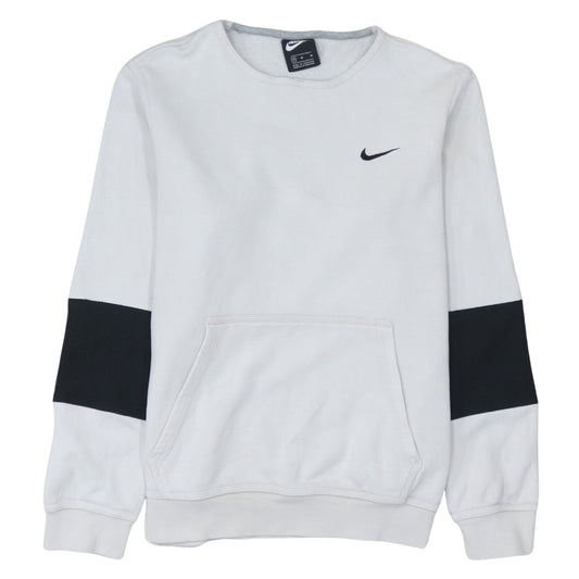 Nike Men's White Crew Neck Pullover Sweatshirt M Sports Fleece