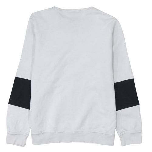 Nike Men's White Crew Neck Pullover Sweatshirt M Sports Fleece