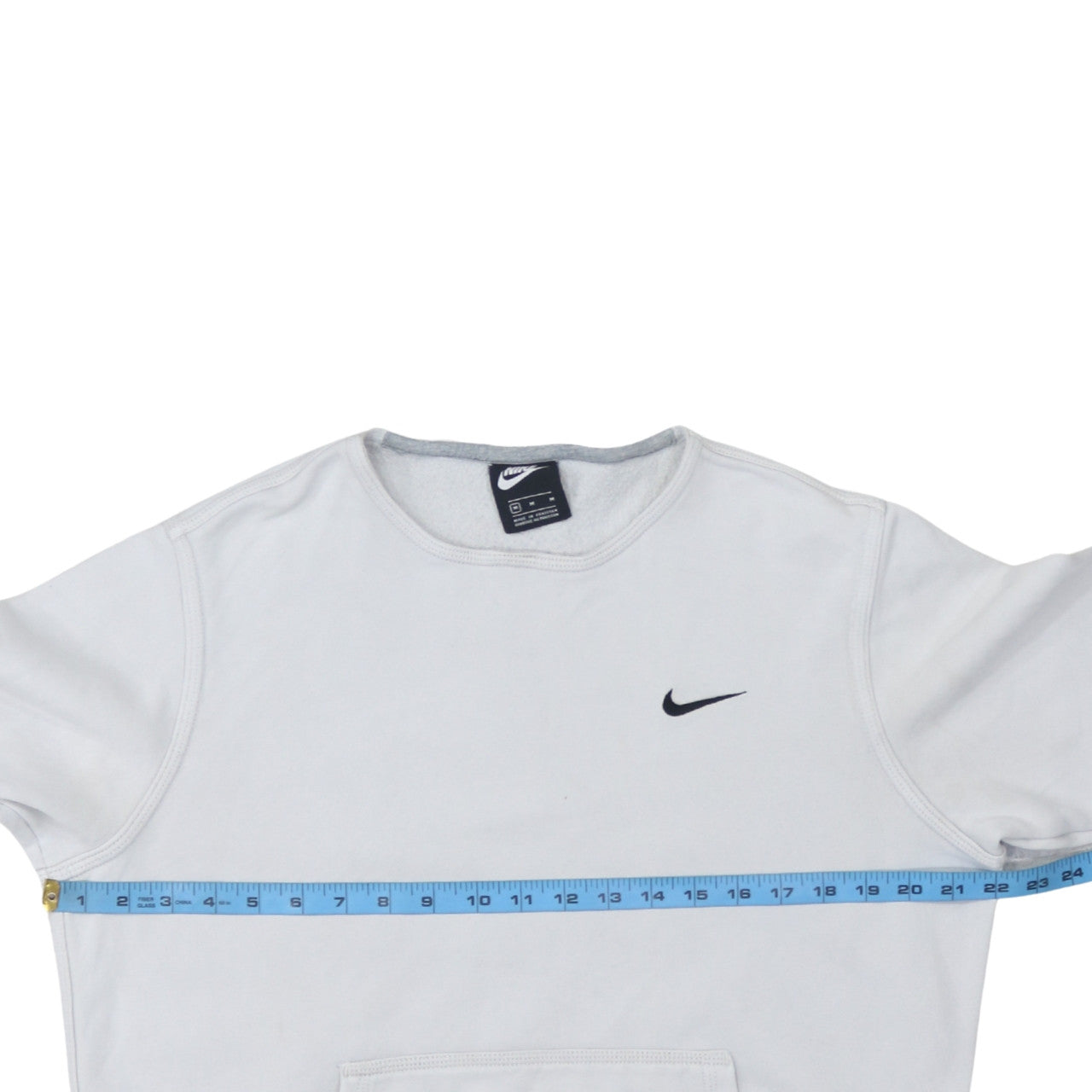 Nike Men's White Crew Neck Pullover Sweatshirt M Sports Fleece
