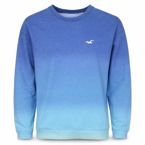 Hollister Men Blue XS Pullover Crew Neck Fleece Sweatshirt