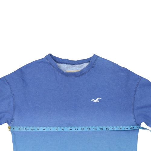 Hollister Men Blue XS Pullover Crew Neck Fleece Sweatshirt