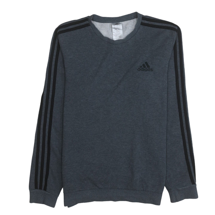 Adidas Men's Grey Crew Neck Pullover Sweatshirt Size S