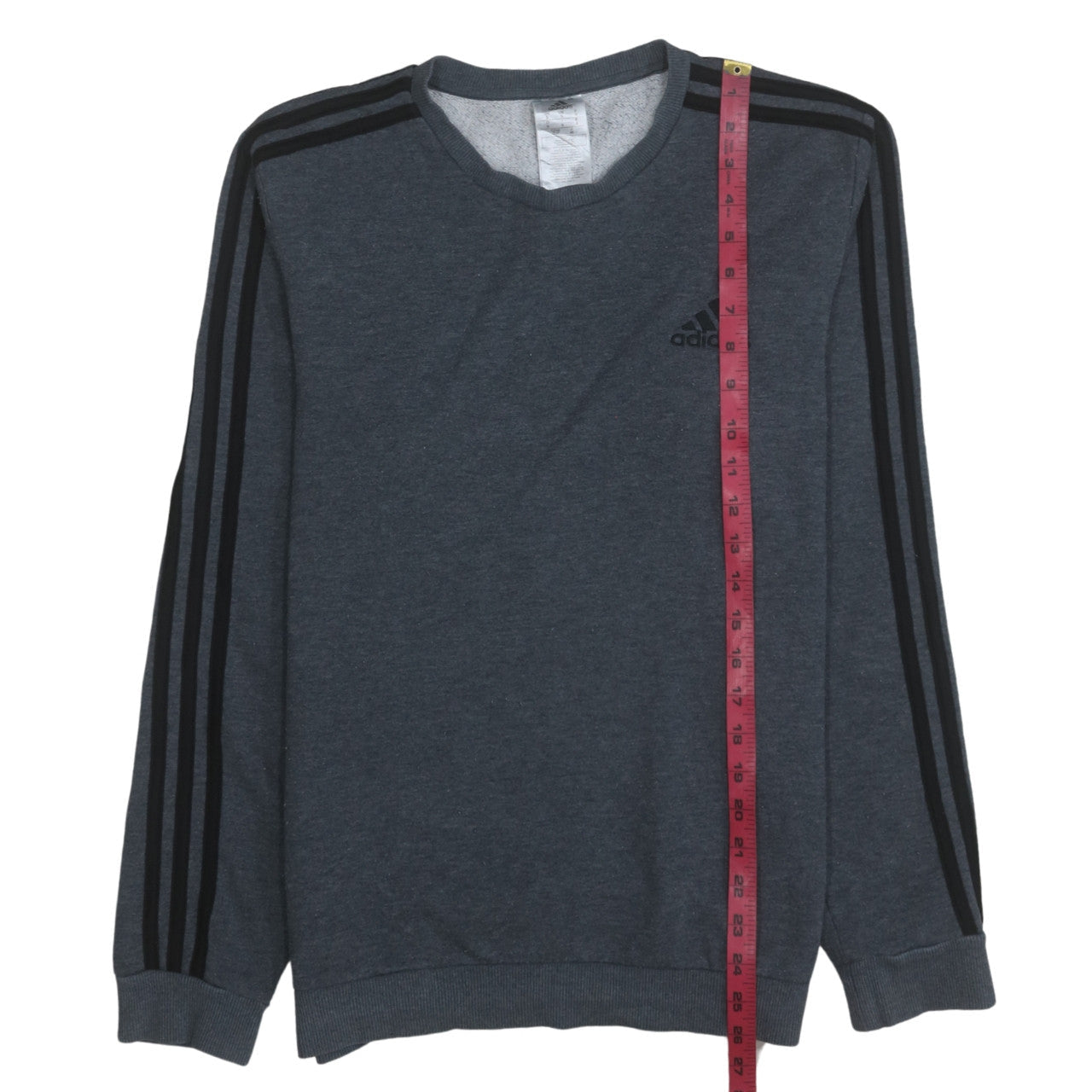 Adidas Men's Grey Crew Neck Pullover Sweatshirt Size S