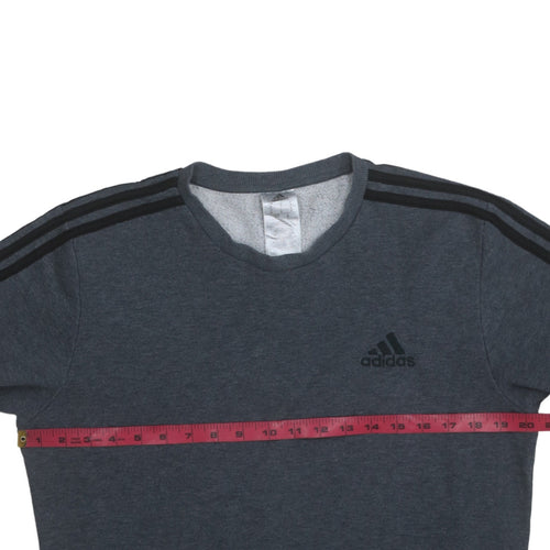 Adidas Men's Grey Crew Neck Pullover Sweatshirt Size S