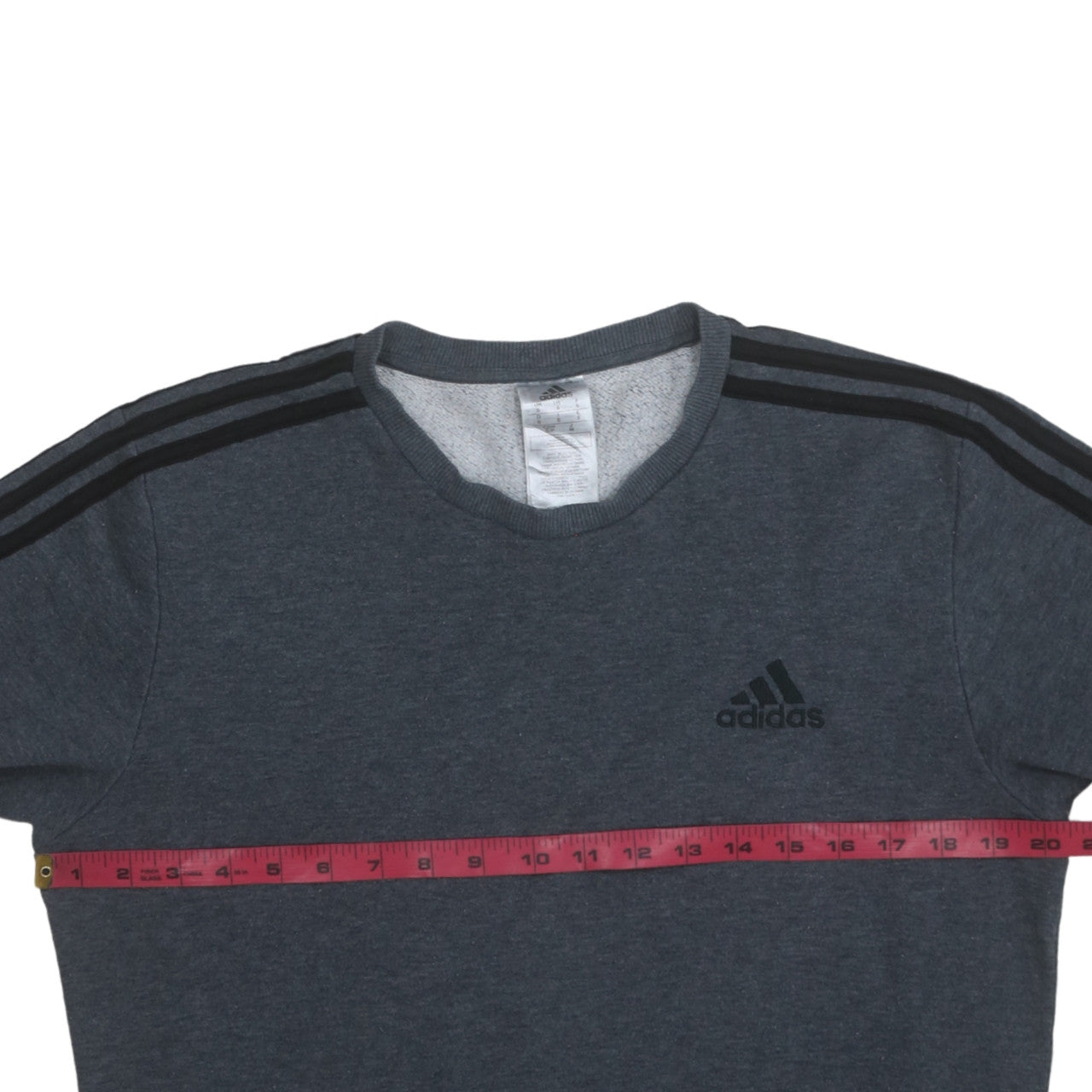 Adidas Men's Grey Crew Neck Pullover Sweatshirt Size S