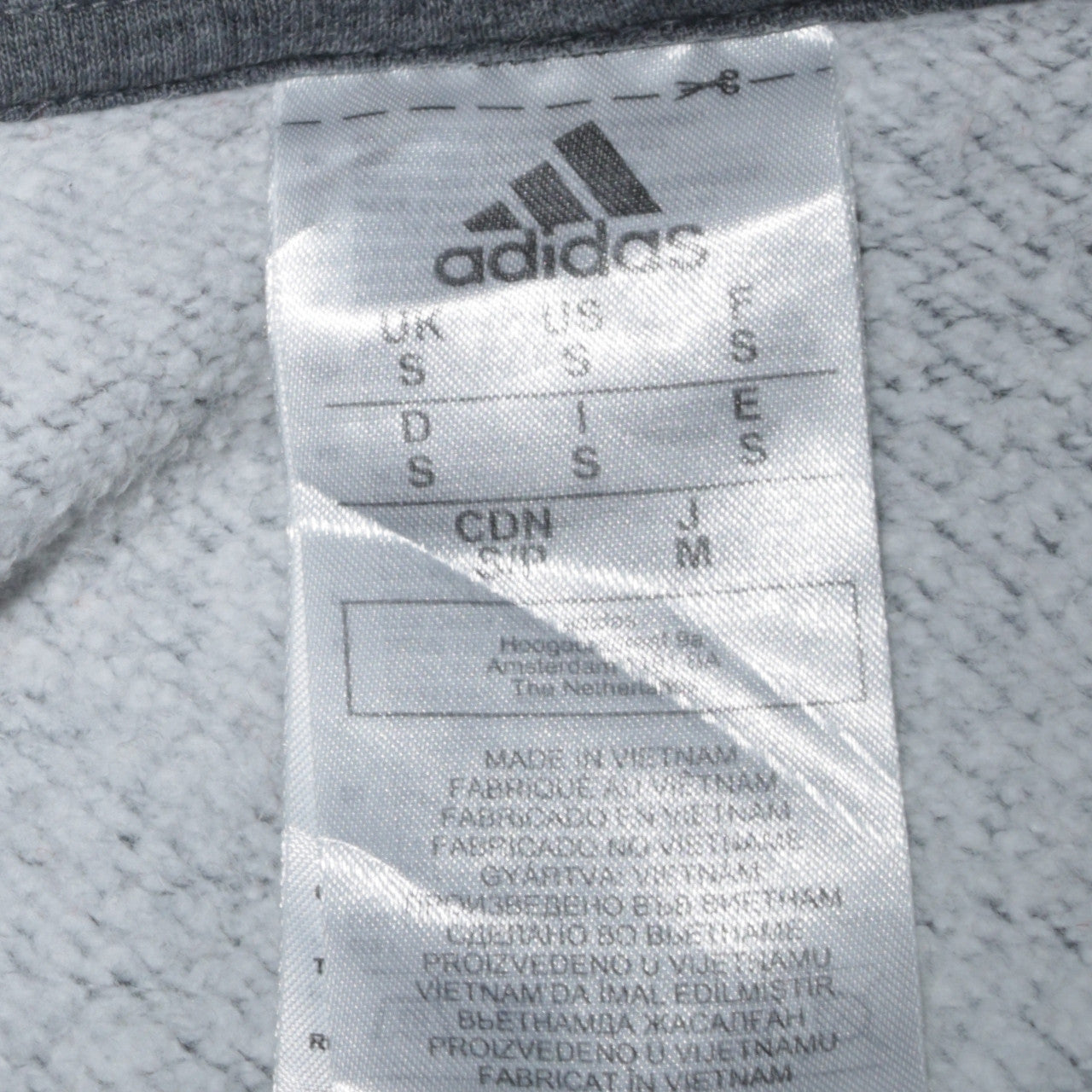 Adidas Men's Grey Crew Neck Pullover Sweatshirt Size S