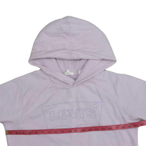 Levi's Women’s Lilac Pullover Hoodie Small Cotton Logo