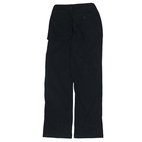 Lee Women's Black Mid Rise Straight Leg Cotton Trousers M