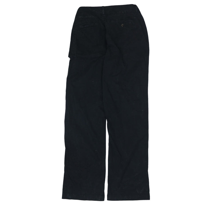 Lee Women's Black Mid Rise Straight Leg Cotton Trousers M