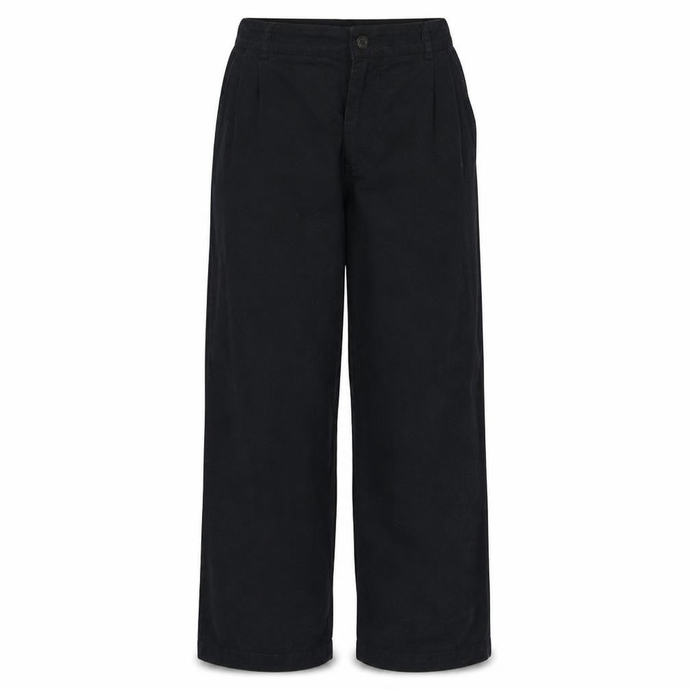 Lee Women's Black Mid Rise Straight Leg Cotton Trousers M