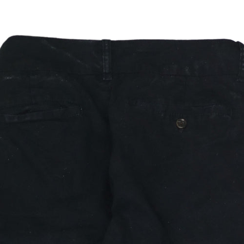 Lee Women's Black Mid Rise Straight Leg Cotton Trousers M