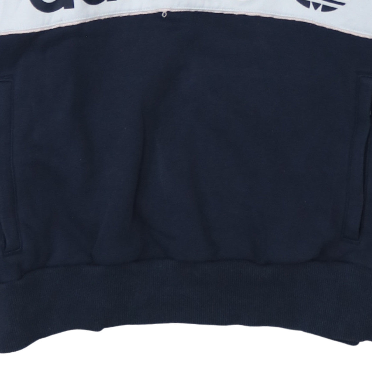 Adidas Originals Womens Navy Hoodie 1/2 Zip Hooded Sweatshirt Size 10