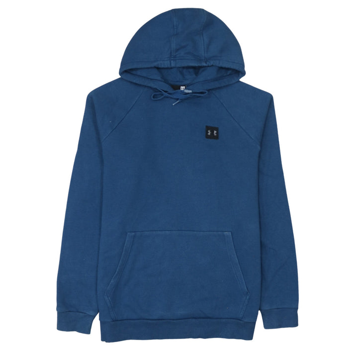 Under Armour Men Blue Pullover Hoodie M Logo Fleece Sweatshirt