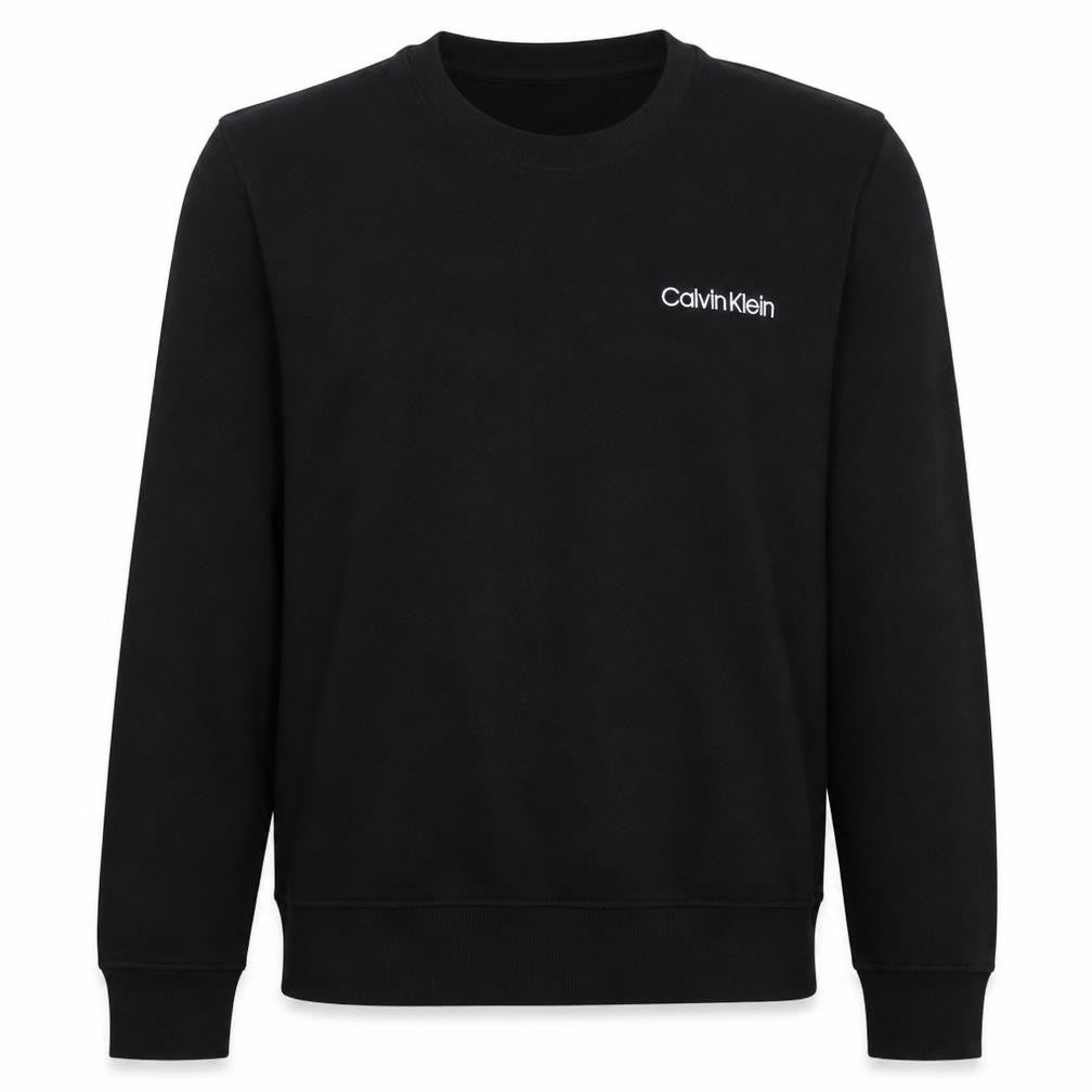 Calvin Klein Mens Black Crew Neck Pullover Sweatshirt Size S