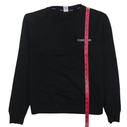 Calvin Klein Mens Black Crew Neck Pullover Sweatshirt Size S