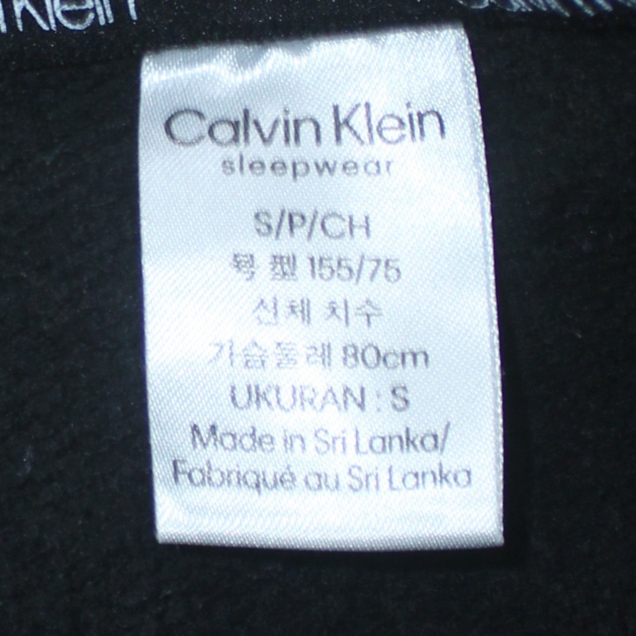 Calvin Klein Mens Black Crew Neck Pullover Sweatshirt Size S