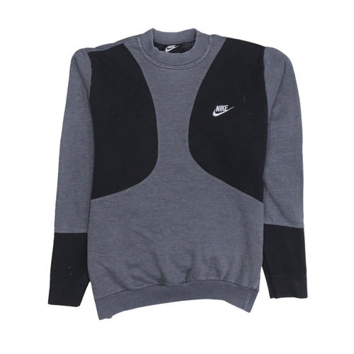 Nike Men's Grey Black Logo Crew Neck Pullover Sweatshirt 2XL