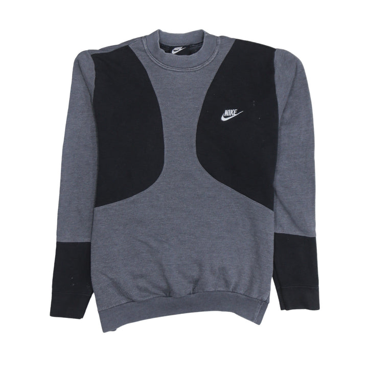 Nike Men's Grey Black Logo Crew Neck Pullover Sweatshirt 2XL