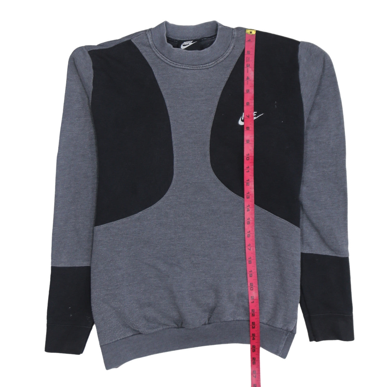 Nike Men's Grey Black Logo Crew Neck Pullover Sweatshirt 2XL