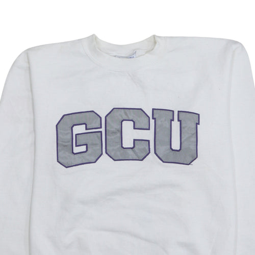 Champion Men's White GCU Logo Pullover Sweatshirt Size S